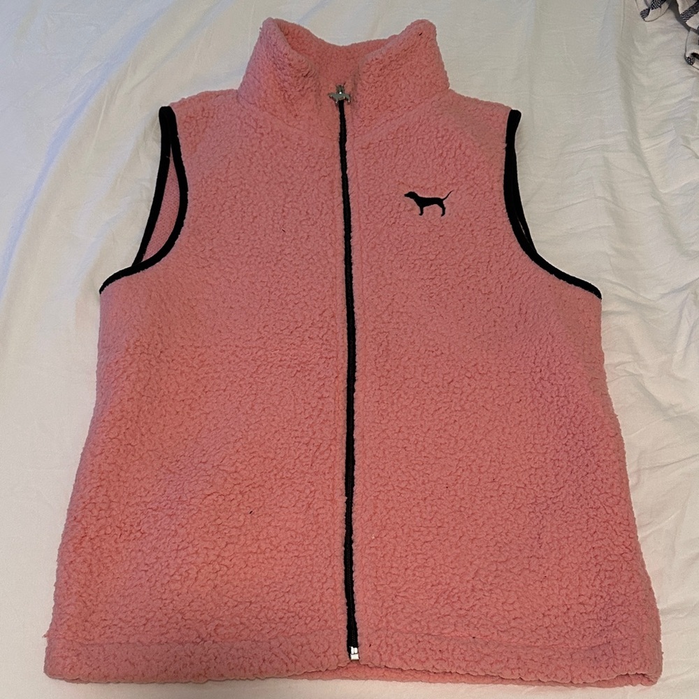 PINK Victoria's Secret Fleece Vest in Soft Pink